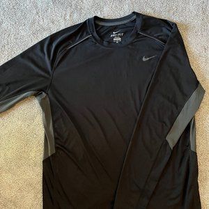 MEN'S NIKE BLACK XL DRI-FIT LONG SLEEVE
